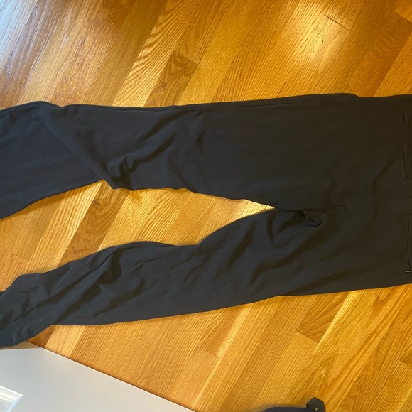 Athleta Pants - Athleta Women's Flared Pants Black Size 10 Side Zip Elastic Waist Pockets